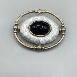 Vintage Louis Booth Brutalist Sterling Silver and Brass Brooch